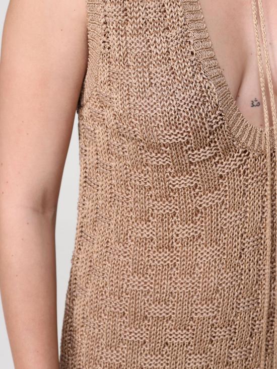 26SS 엘리자베타프랜치 롱 원피스 AM35T62E2 470 Camel - ELISABETTA FRANCHI