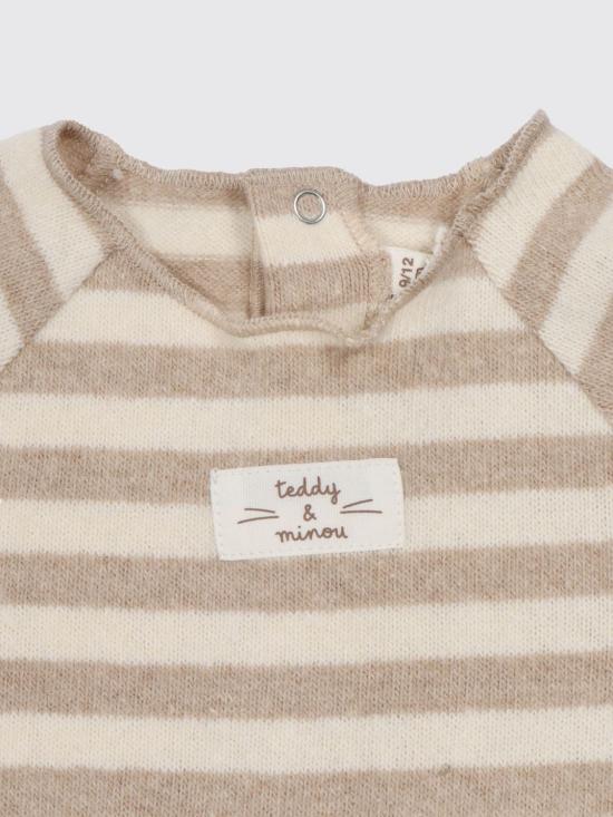 25FW [키즈] 테디 앤 미노우 점프수트 A25TVL0004M1091 124 Striped - TEDDY & MINOU