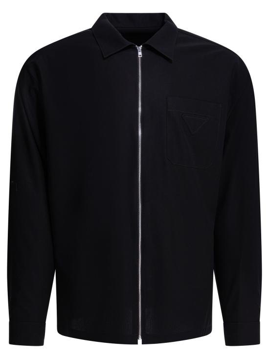 26SS 프라다 긴팔 셔츠 SC85519AMF0002 S OOO Black