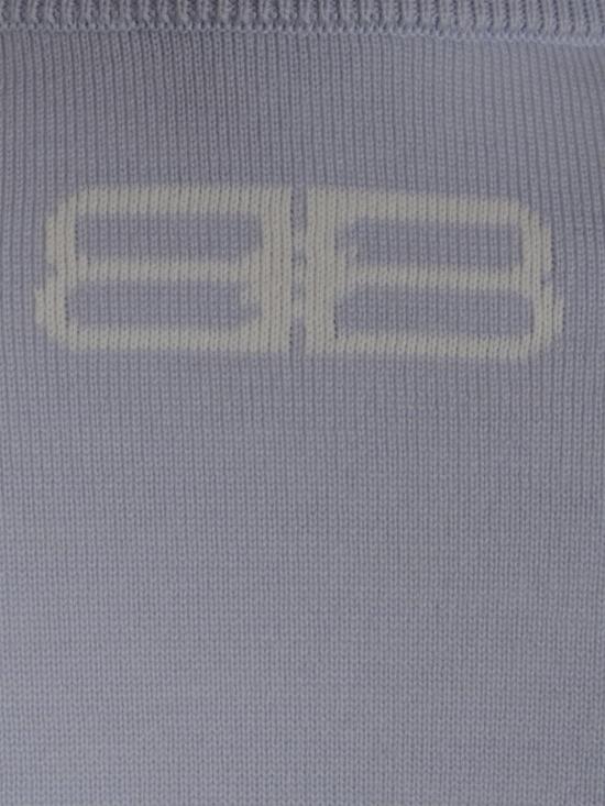 25FW 발렌시아가 로고 인타르시아 스웨터 850046T1760 9076 Gnawed Blue - BALENCIAGA