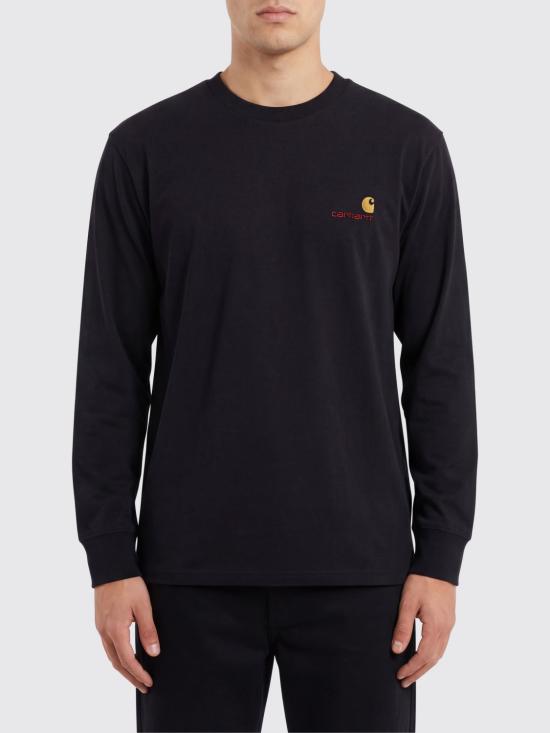 26SS 칼하트 WIP 아메리칸 스크립트 롱슬리브 티셔츠 I029955 89XX Black