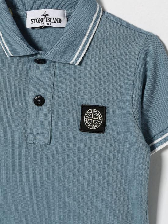 26SS [키즈] 스톤 아일랜드 폴로 셔츠 2200001S0018 V004A Blue - STONE ISLAND