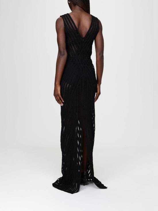 26SS 엘리자베타프랜치 롱 원피스 AR79J62E2 110 Black - ELISABETTA FRANCHI