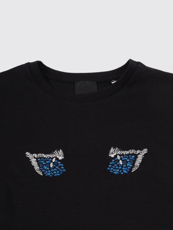 25FW [키즈] 지방시 티셔츠 H31015 09B Black - GIVENCHY