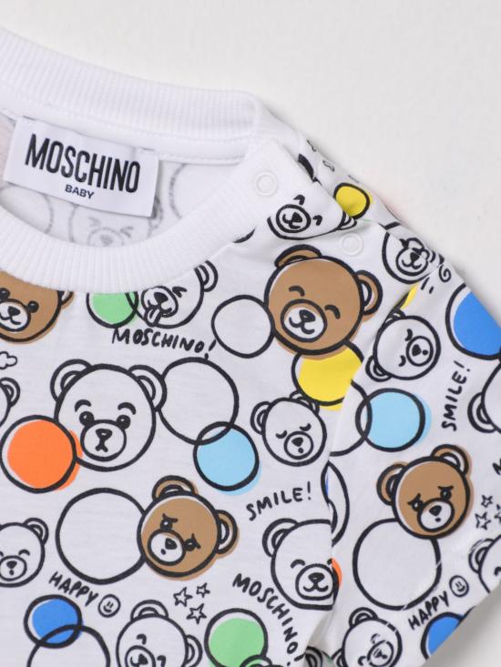 26SS [키즈] 모스키노 티셔츠 MUM04RLAB5A 83680 White - MOSCHINO