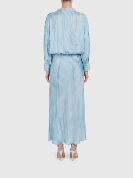 26SS 핑코 롱 원피스 106523A37N F15 Gnawed Blue - PINKO