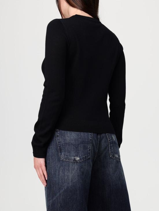 26SS 디젤 M 알리네사 컷아웃 로고 울 점퍼 A174980DCCH 9XX Black - DIESEL