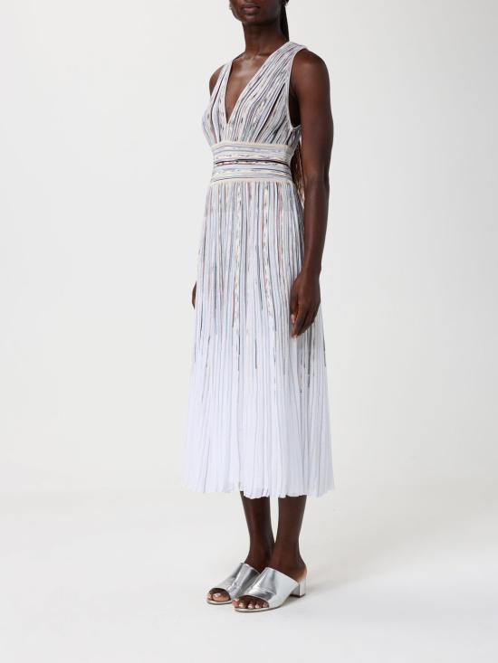 26SS 미소니 롱 원피스 DS26SG13BK01GZ SM9ZZ White - MISSONI