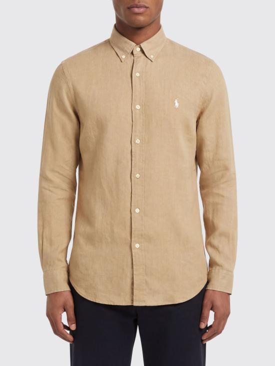 26SS 폴로 랄프로렌 긴팔 셔츠 710968915 502 Coffee