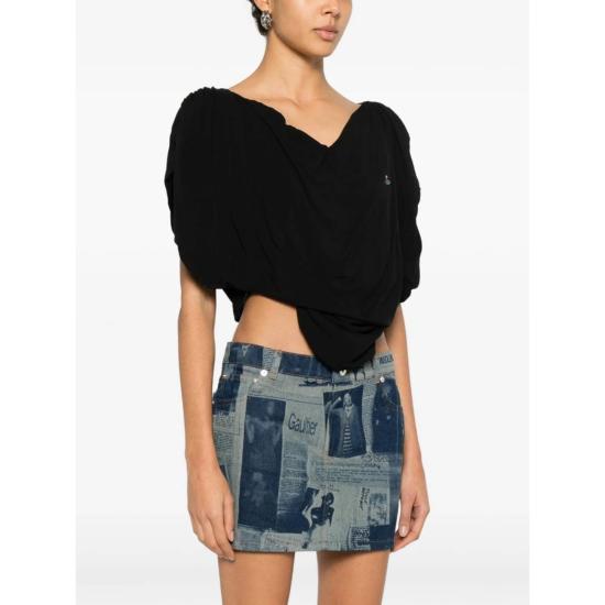  비비안웨스트우드 블라우스 비비안 웨스트우드 탑 블랙 - VIVIENNE WESTWOOD