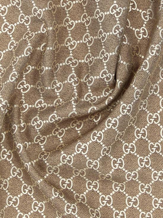 26SS 구찌 프린트 실크 까레 8122513G0019865 BROWN DOM - GUCCI