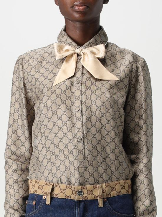 26SS 구찌 프린트 실크 까레 8122513G0019078 WHITE DOM - GUCCI