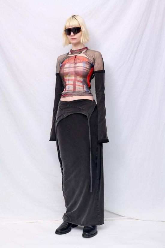  오토링거 긴팔 티셔츠 오톨링거 레이싱 플래드 메쉬 하이브리드 - OTTOLINGER