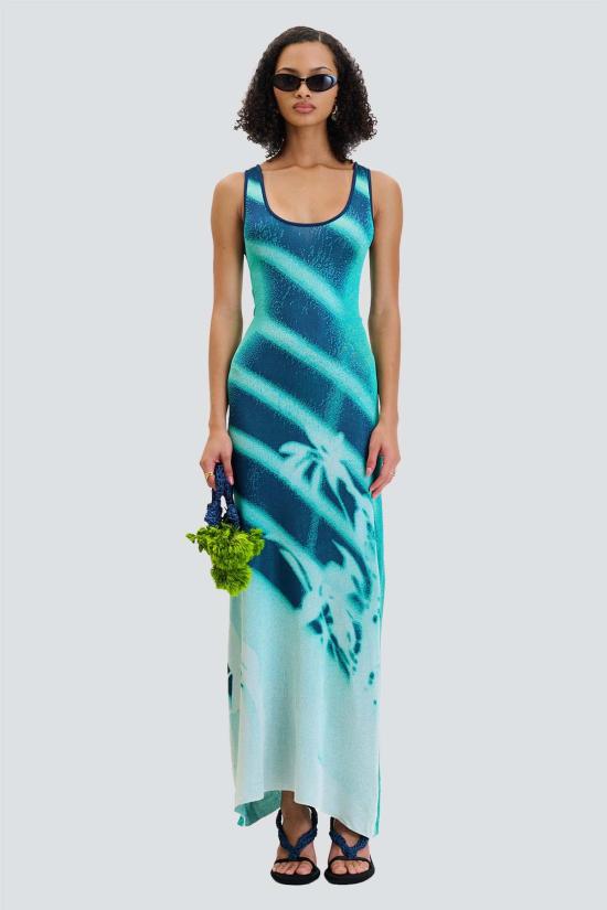  피에이치5 롱 원피스 Ph5 니키 윈도우 프린트 탱크 드레스