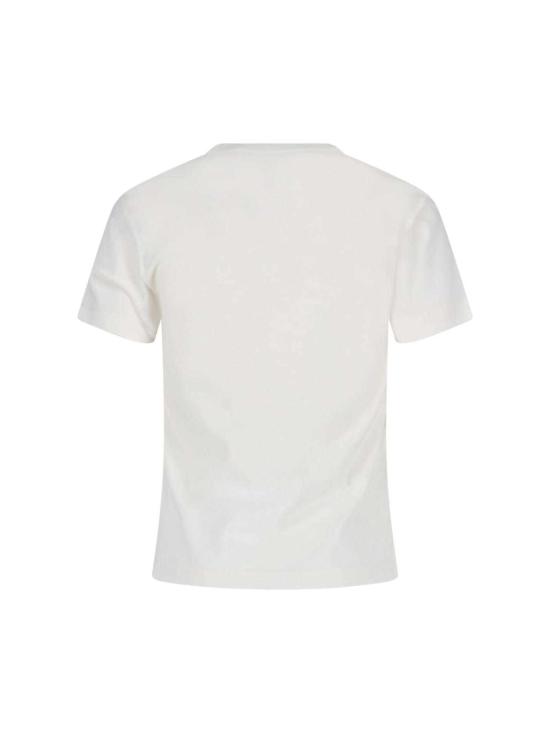  구찌 반팔 티셔츠 로고 티셔츠 크림색 - GUCCI