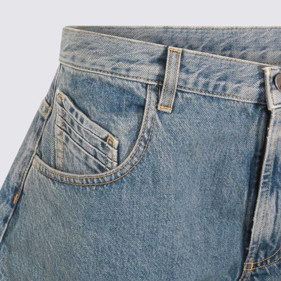  디 아티코 숏팬츠 아티코 블루 코튼 진 블루 - THE ATTICO