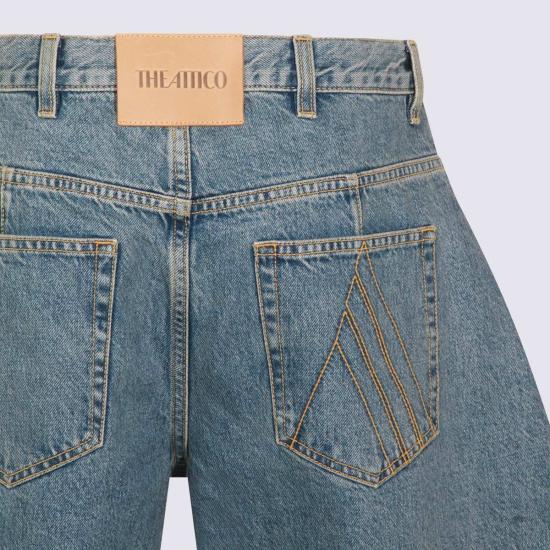  디 아티코 숏팬츠 아티코 블루 코튼 진 블루 - THE ATTICO