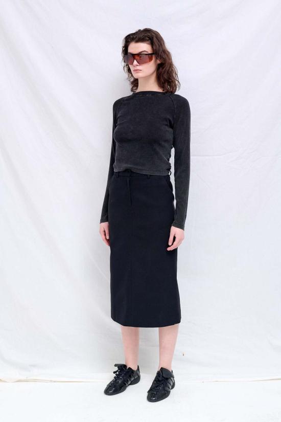  어셈블리 뉴욕 긴팔 티셔츠 어셈블리 블랙 래글런 긴팔 슬림 티셔츠 - ASSEMBLY NEW YORK