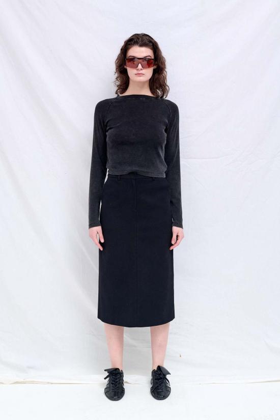  어셈블리 뉴욕 긴팔 티셔츠 어셈블리 블랙 래글런 긴팔 슬림 티셔츠 - ASSEMBLY NEW YORK