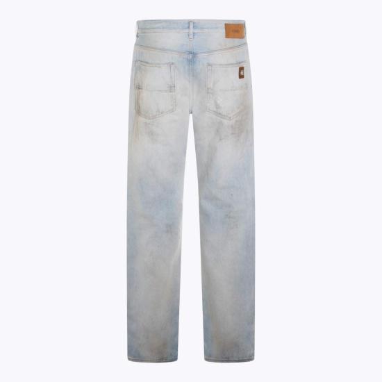  아미리 데님 팬츠 라이트 블루 코튼 데님 진 - AMIRI