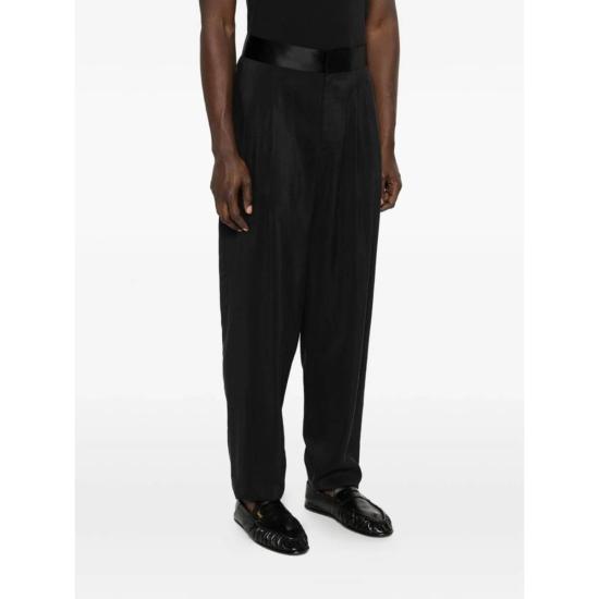  조르지오 아르마니 스트레이트 팬츠 블랙 팬츠 - GIORGIO ARMANI