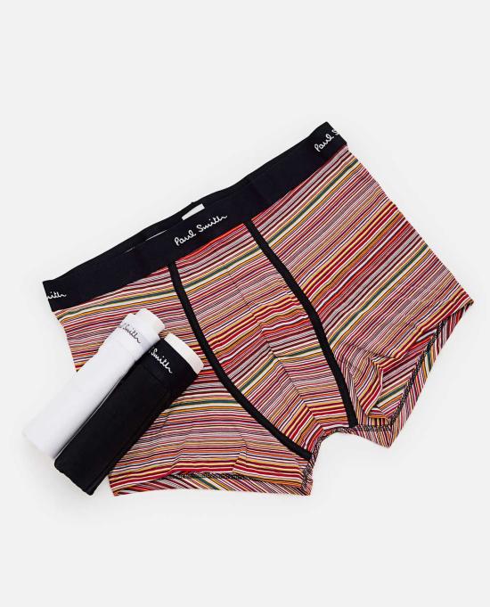  폴 스미스 팬티 트렁크 3팩 믹스 사인  멀티컬러 - PAUL SMITH