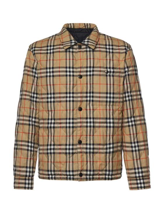  버버리 수트 자켓 리버서블 퀼팅 나일론 셔츠 재킷 블랙 - BURBERRY