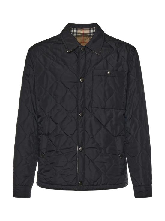  버버리 수트 자켓 리버서블 퀼팅 나일론 셔츠 재킷 블랙