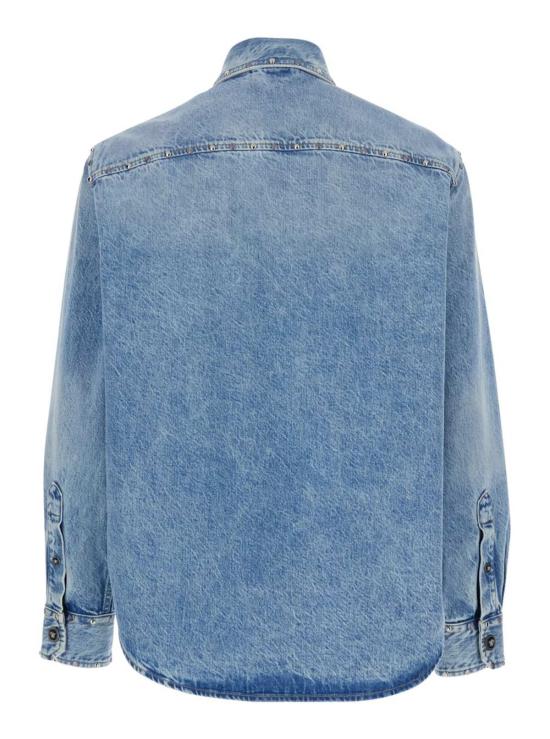 베르사체 데님 셔츠 클래식 칼라 데님  라이트 블루 - VERSACE