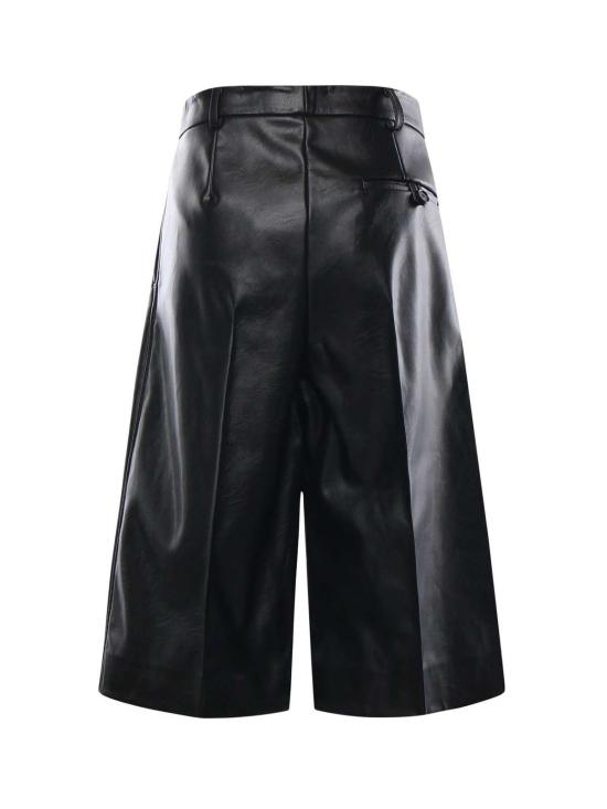  스텔라 맥카트니 숏팬츠 스텔라 매카트니 비건 와이드 레그 버뮤다 쇼츠 블랙 - STELLA MCCARTNEY