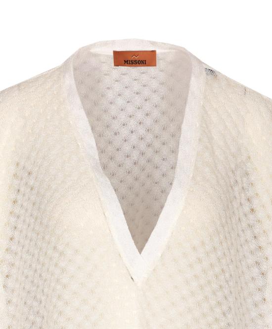  미소니 숏 원피스 미쏘니 비스코스 라메 라셸 숏 드레스 화이트 - MISSONI