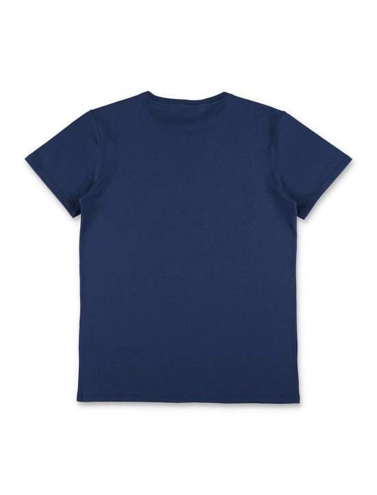  [키즈] 구찌 티셔츠 아동용 패치 포켓 티셔츠 프러시안 블루/화이트 - GUCCI