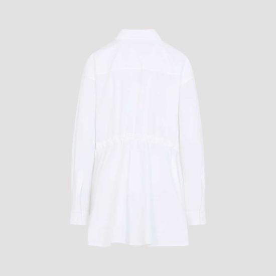  발렌시아가 미디 원피스 아워글래스 드레스 화이트 - BALENCIAGA