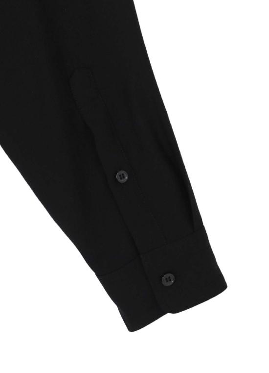  요지 야마모토 긴팔 셔츠 정장 S 포플린 CDH 스탠다드 셔츠 블랙 - YOHJI YAMAMOTO