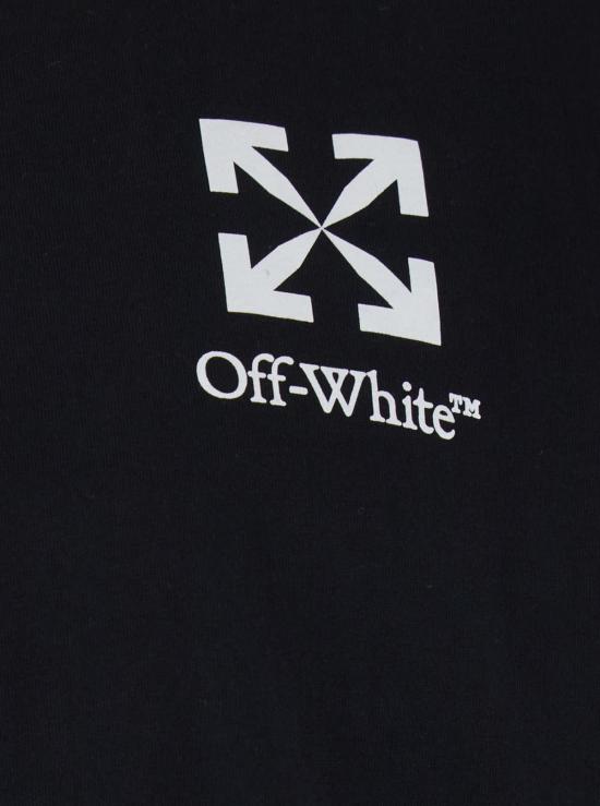  오프화이트 반팔 티셔츠 로고 크루넥 티셔츠 블랙 - OFF WHITE
