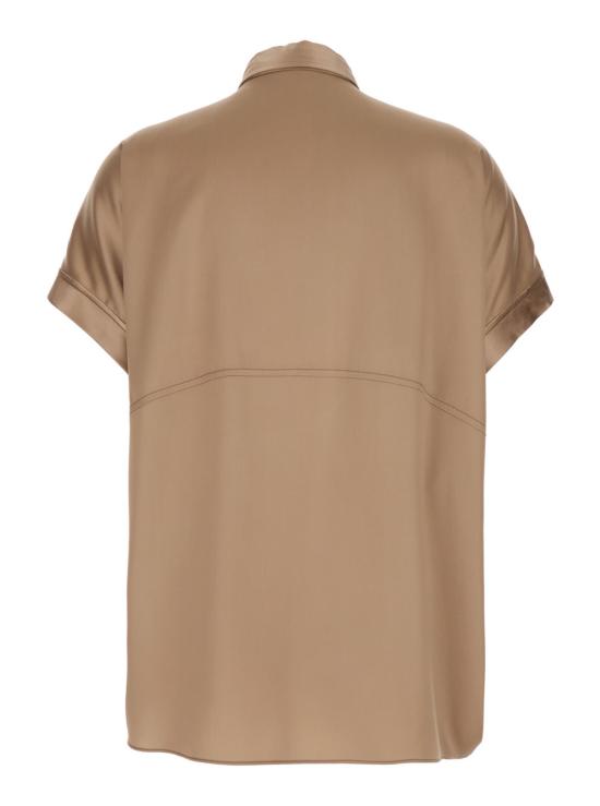  브루넬로 쿠치넬리 폴로 티셔츠 실크 스트레치 버튼다운 셔츠 베이지 - BRUNELLO CUCINELLI