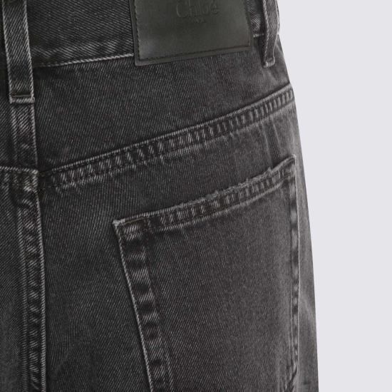  끌로에 데님 팬츠 블랙 코튼 진 아스팔트 블랙 - CHLOE