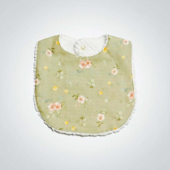  [키즈] Piper&Cloth 라운지 웨어 유아용 린넨 턱받이 헤지로우 플로럴 - PIPER&CLOTH