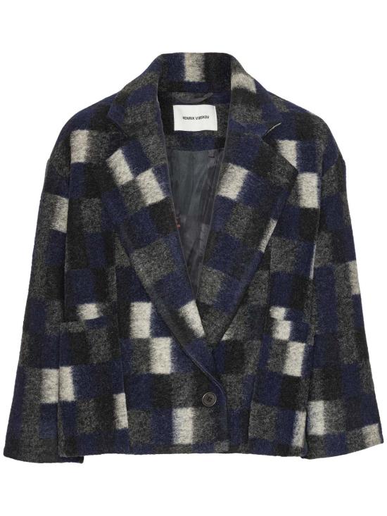  헨릭 빕스코브 자켓 Henrik Vibskov Shady 수트 재킷 브러시드 블랙 스퀘어