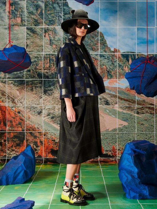  헨릭 빕스코브 자켓 Henrik Vibskov Shady 수트 재킷 브러시드 블랙 스퀘어 - HENRIK VIBSKOV