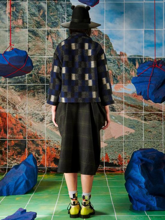  헨릭 빕스코브 자켓 Henrik Vibskov Shady 수트 재킷 브러시드 블랙 스퀘어 - HENRIK VIBSKOV