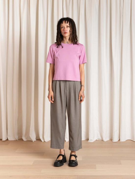  알리 골든 반팔 티셔츠 니트 티셔츠 탑 - ALI GOLDEN