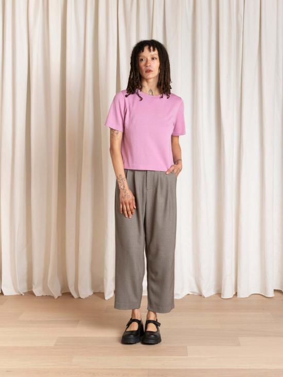  알리 골든 반팔 티셔츠 니트 티셔츠 탑 - ALI GOLDEN