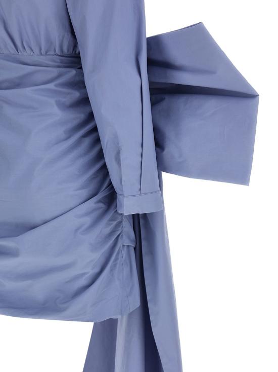  셀프 포트레이트 숏 원피스 코튼 타이 사이드 미니 드레스 라이트 블루 - SELF PORTRAIT