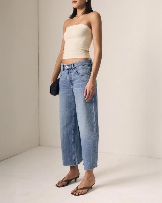  르장 데님 팬츠 Le Jean 노마드 앵클진 진 - LE JEAN