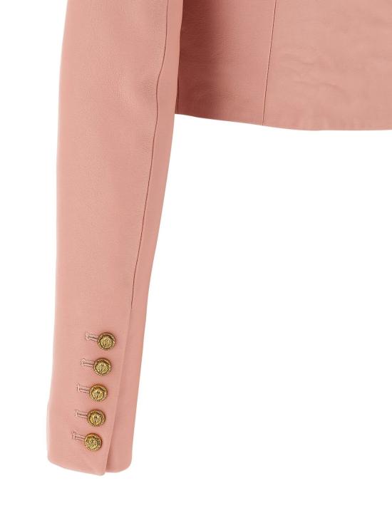  발망 수트 자켓 Balmain Testa Di Leone 볼레로 블레이저 핑크 - BALMAIN