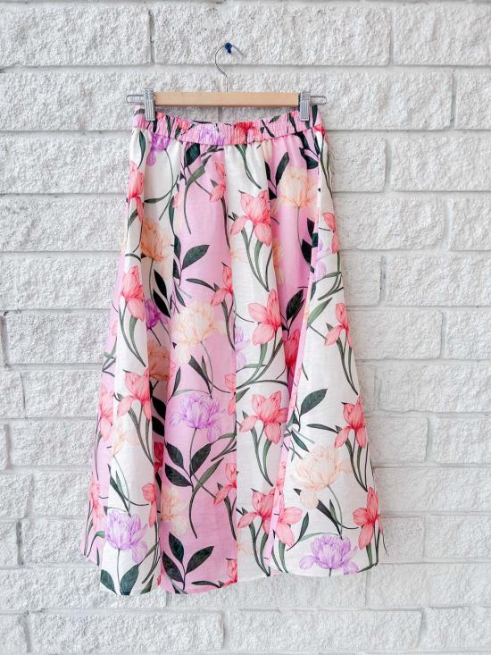  크리스티 린 미디 스커트 네이트 스커트 멀티 자르딘 - CHRISTY LYNN