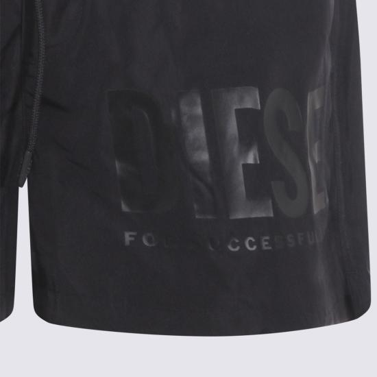  디젤 스윔팬츠 블랙 복서 비치웨어 수영 반바지 블랙 - DIESEL