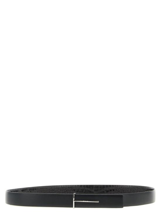  톰포드 가죽 벨트 슬림 T 리버서블  멀티컬러 - TOMFORD