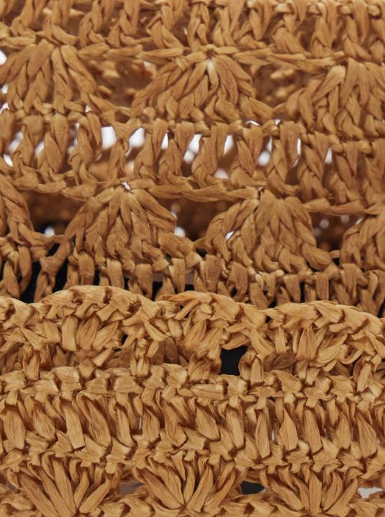  트윈셋 모자 비스코스 소재의 갈색   (땋은 디자인) - TWINSET